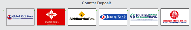 Image of banks with counter Deposit -- Load Fund using Counter Deposit
