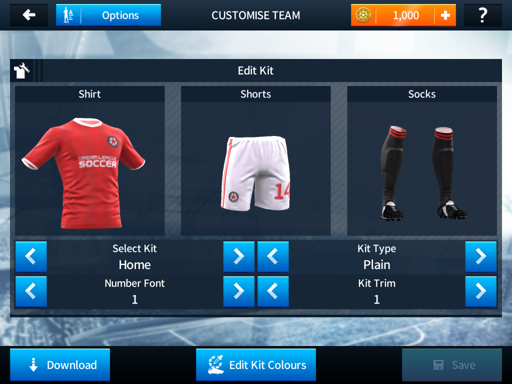 Dream league kit setting