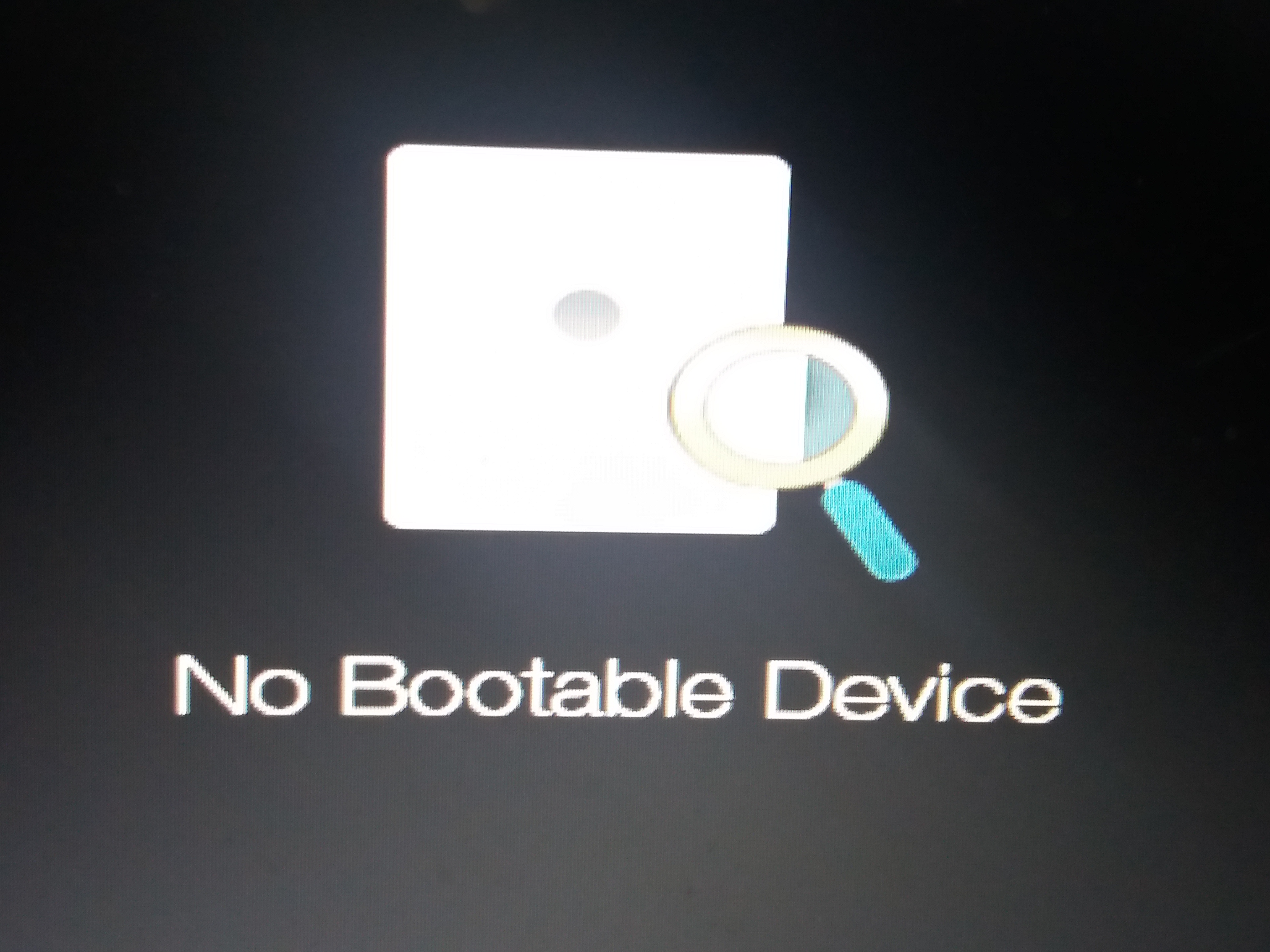 Image No Bootable Device Found