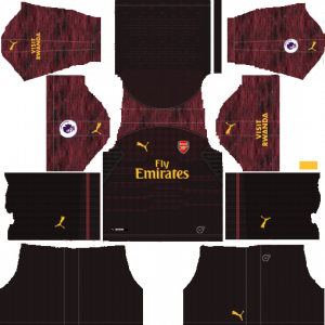 dream league arsenal goalkeeper home kit